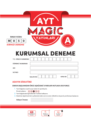 MAGİC YAYINLARI - AYT KIRMIZI DENEME A - M050
